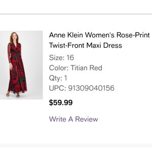 Anne Klein Dress Size 16